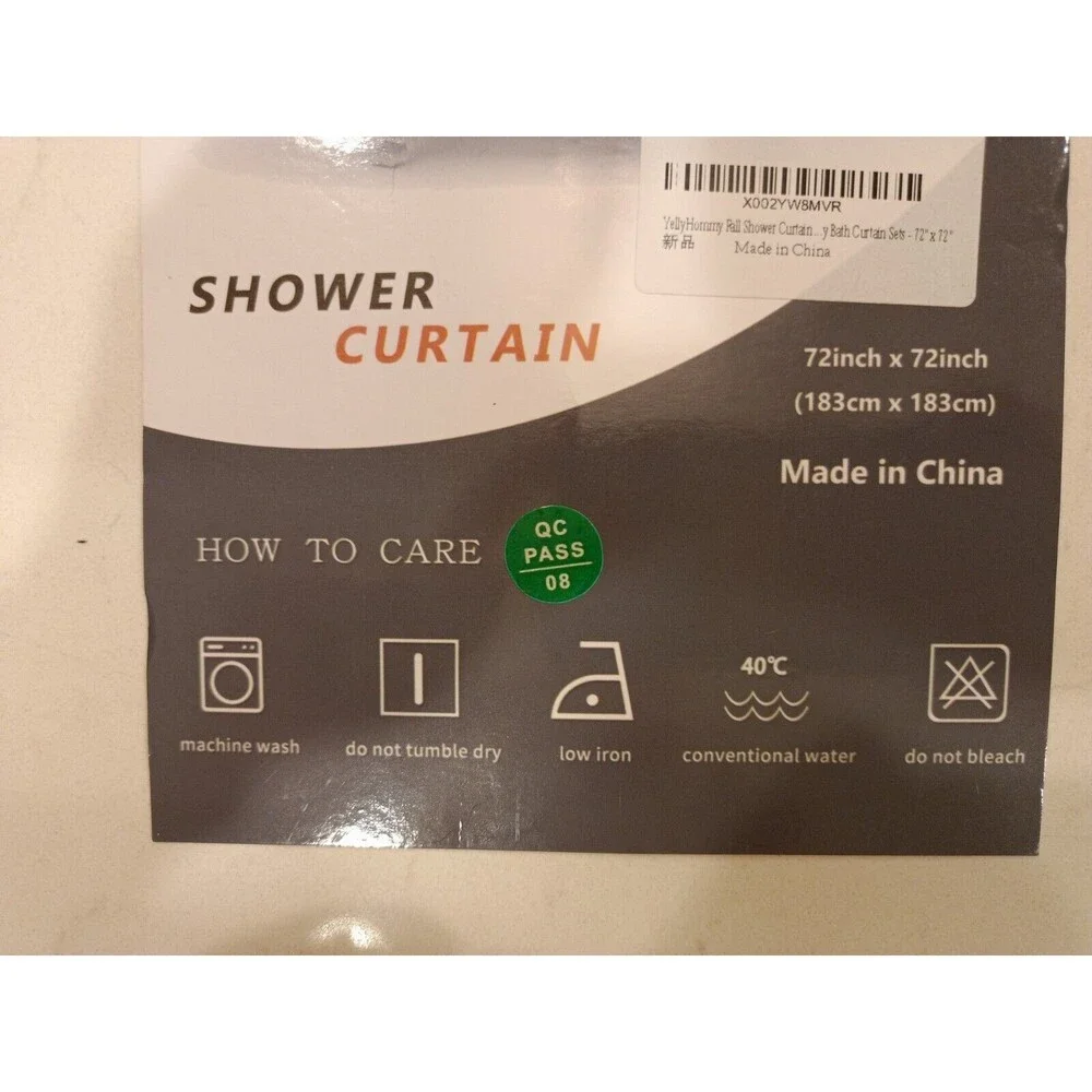 Pumpkin Shower Curtain With Free Curtain Rings 72x72